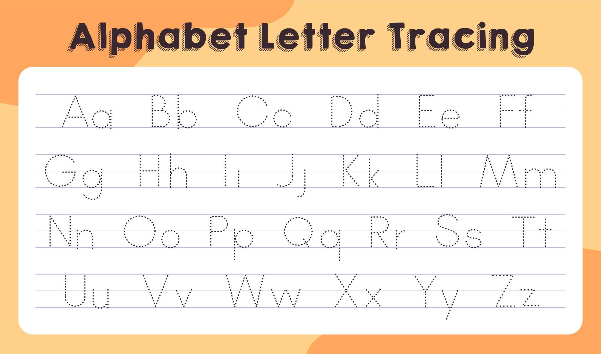 Tracing Letters Printable - Printable Party Favors in Free Printable Tracing Alphabet Letters