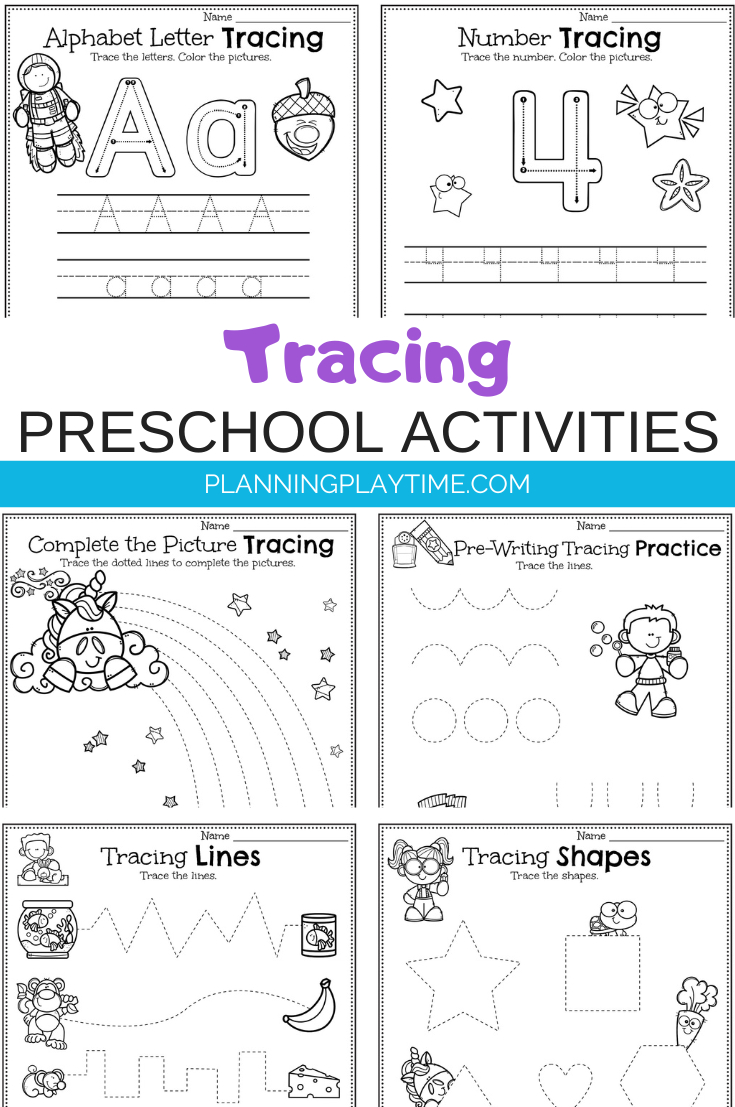 Tracing Worksheets And Activities For Preschool - Planning Playtime with regard to Free Printable Tracing Preschool Worksheets