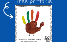 Turkey Handprint Printable - Teaching Mama throughout Free Printable Turkey Handprint Poem Printable