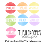 Turtlekeeper Designs : Days Of The Week Templates With Days Of The Week Labels Printable Small Free