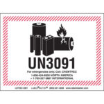 Un3091 Lithium Batteries Labels In Ups Lithium Battery Label Printable