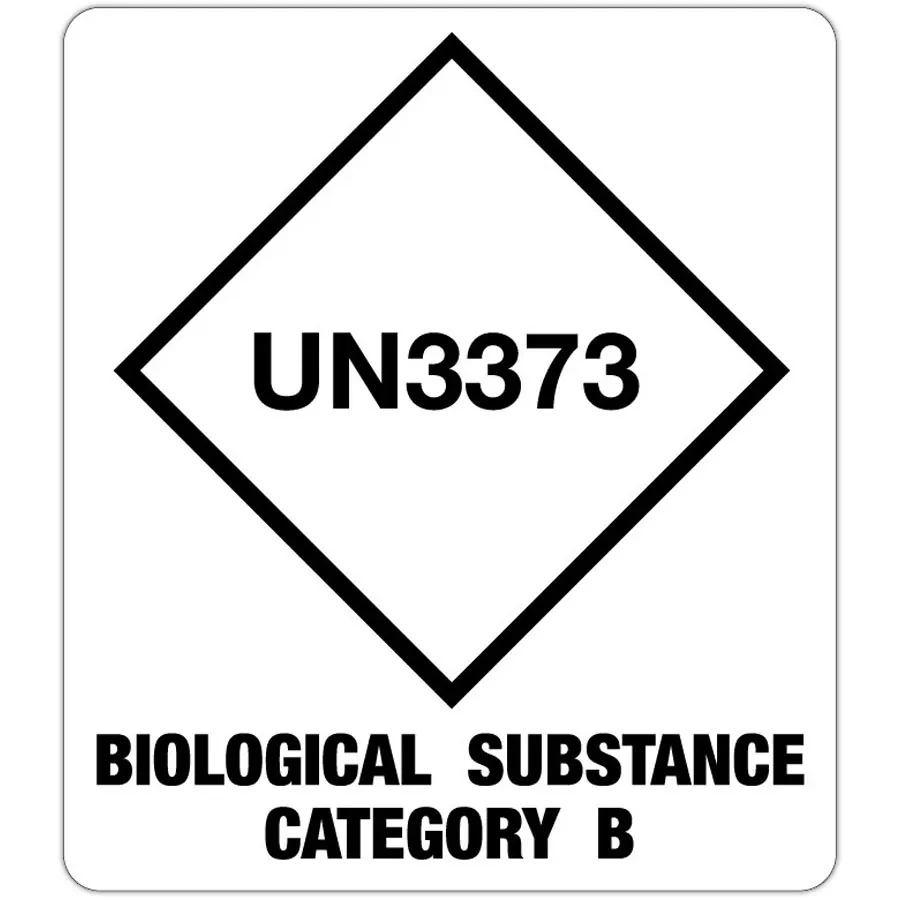 Un3373 Biological Substance Category B - Roll X250, Handling regarding Un3373 Label Printable