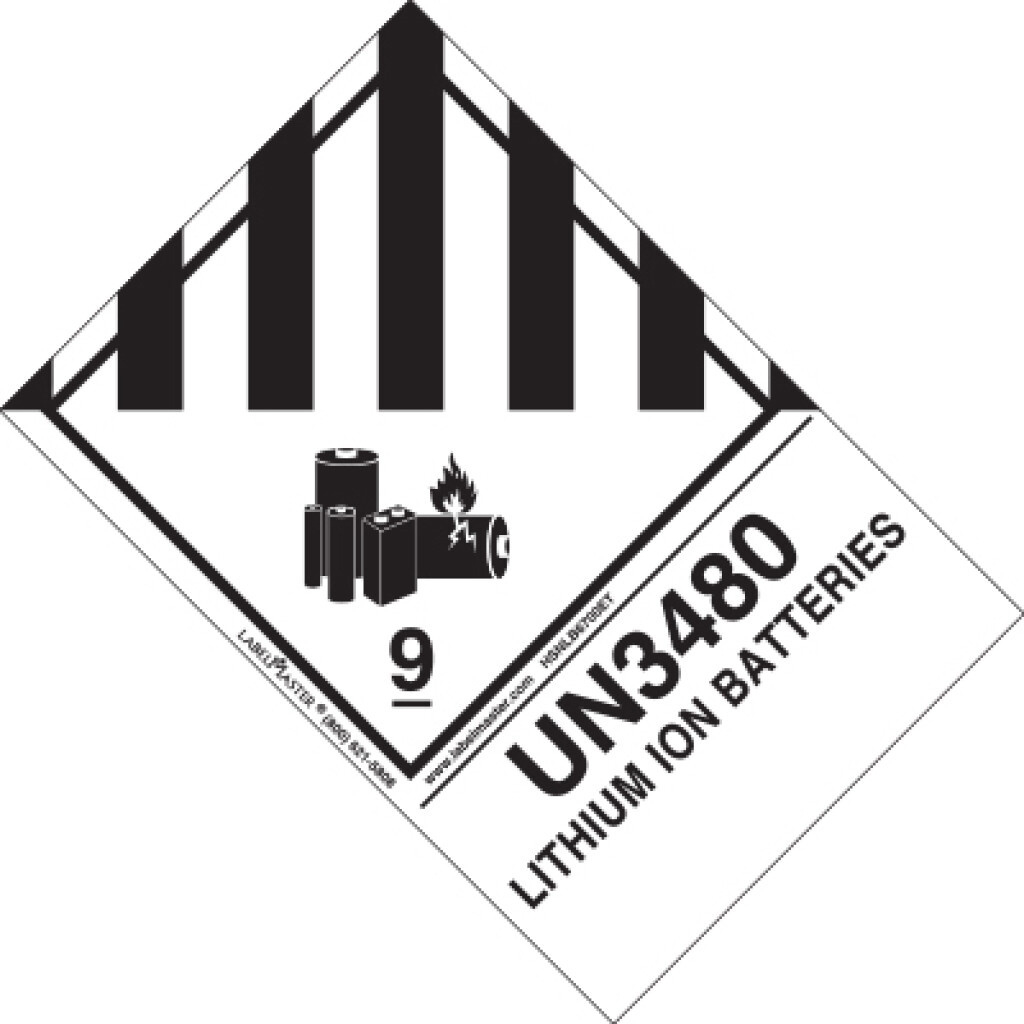 Un3480 Lithium Batteries Labels inside Un3480 Printable Label