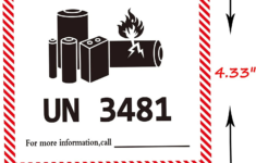 Un3481 Label 100 Un3481 Lithium Battery Warning Labels - 4.7" X with regard to Un3481 Label Free Printable
