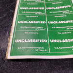 Us Government "Unclassified Property" Sticker Sheet (X8 Stickers Regarding Sf 710 Unclassified Label Printable