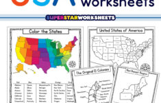 Usa Map Worksheets - Superstar Worksheets throughout Free Printable 50 States Worksheets