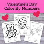 Valentine Colornumber Worksheets (Free Printable!) Pertaining To Free Printable Valentine Day Worksheets