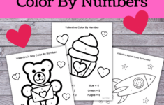 Valentine Colornumber Worksheets (Free Printable!) pertaining to Free Printable Valentine Day Worksheets