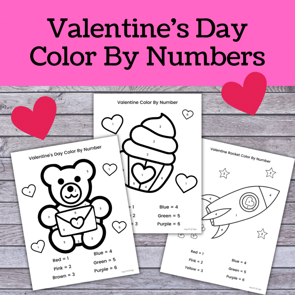 Valentine Colornumber Worksheets (Free Printable!) pertaining to Free Printable Valentine Day Worksheets