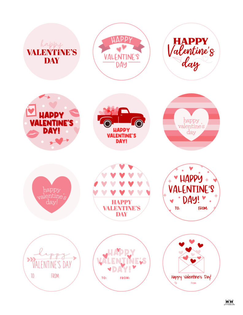 Valentine Tags - 300 Free Printable Tags | Printabulls inside Free Printable Valentine Labels