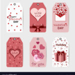 Valentines Day Label Templates For Placing Vector Image With Valentine&#039;s Day Label Printable
