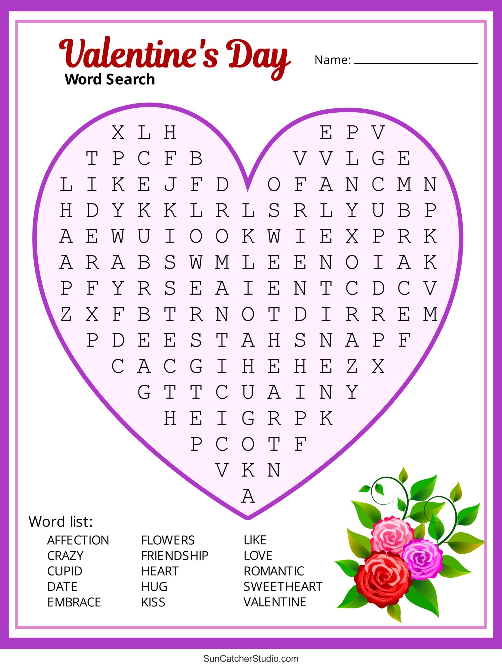 Valentine&amp;#039;S Day Word Search (Free Printable Pdf Puzzles) – Free intended for Free Printable Valentines Day Word Searches