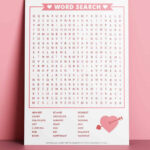 Valentine'S Day Word Search   Free Printable   Pjs And Paint Intended For Free Printable Valentine Word Searches