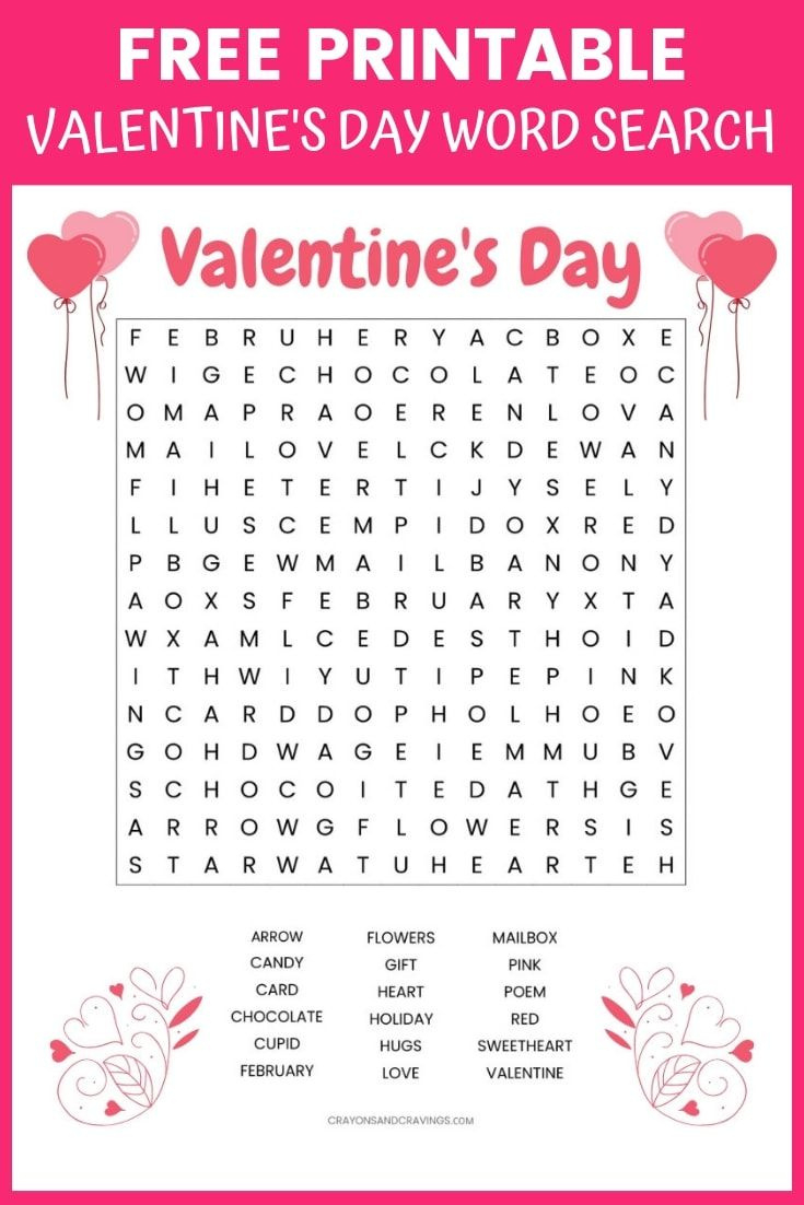 Valentine&amp;#039;S Day Word Search pertaining to Free Printable Valentine Word Searches