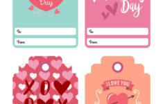 Valentine'S Gift Tags Template - 10 Free Pdf Printables | Printablee inside Free Printable Valentine Label Templates