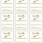 Vanilla Extract Recipe   Only Two Ingredients! Easy Homemade Gift. Pertaining To Homemade Vanilla Extract Label Printable Free