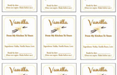 Vanilla Extract Recipe - Only Two Ingredients! Easy Homemade Gift. pertaining to Homemade Vanilla Extract Label Printable Free