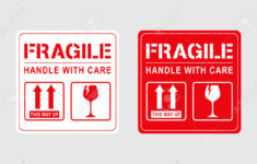 Vektor-Illustration Von Fragile, Handle With Care Oder Package in Handle With Care Label Printable