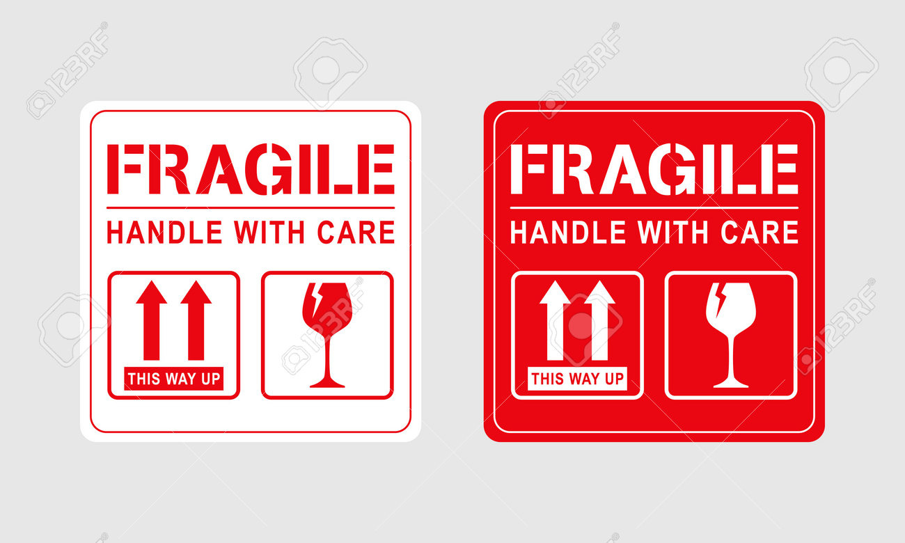 Vektor-Illustration Von Fragile, Handle With Care Oder Package in Handle With Care Label Printable