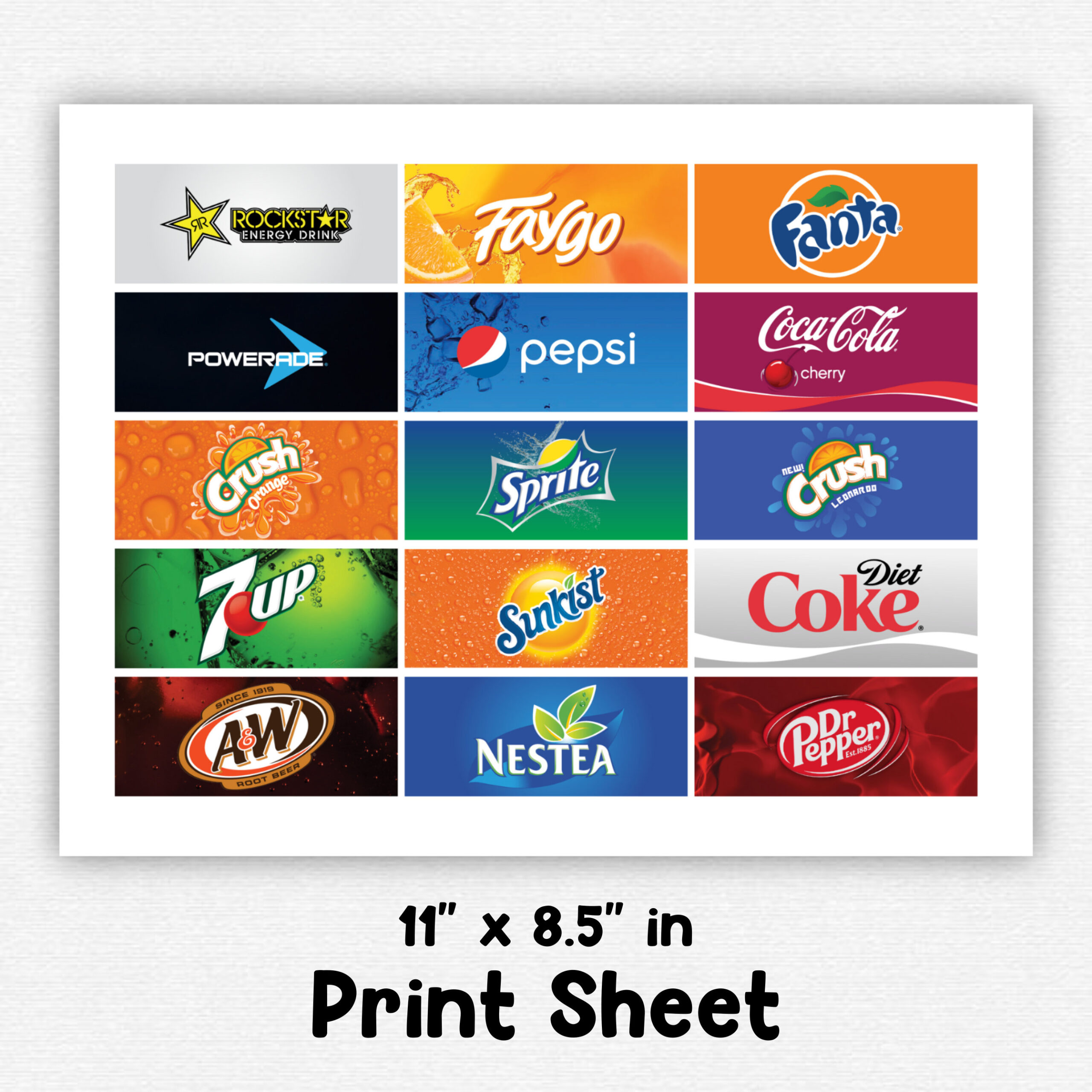 Vending Machine Labels, High Quality Labels, Sparkling Water And within Printable Soda Machine Labels