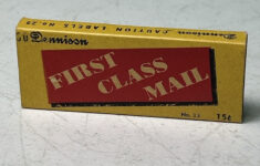 Vintage Dennison First Class Mail Gummed Parcel Labels Box pertaining to Gummed Parcel Label