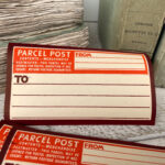 Vintage Dennison Parcel Post Labels, Gummed Mailing Label, Postal In Gummed Parcel Label