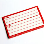 Vintage Dennison Parcel Post Labels   No. 33 734 Red Bordered Regarding Gummed Parcel Label