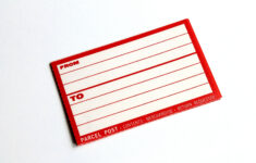 Vintage Dennison Parcel Post Labels - No. 33-734 Red Bordered regarding Gummed Parcel Label