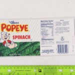 Vintage Popeye Spinach Can Label In Plastic | Ebay Within Popeye Spinach Can Label Printable