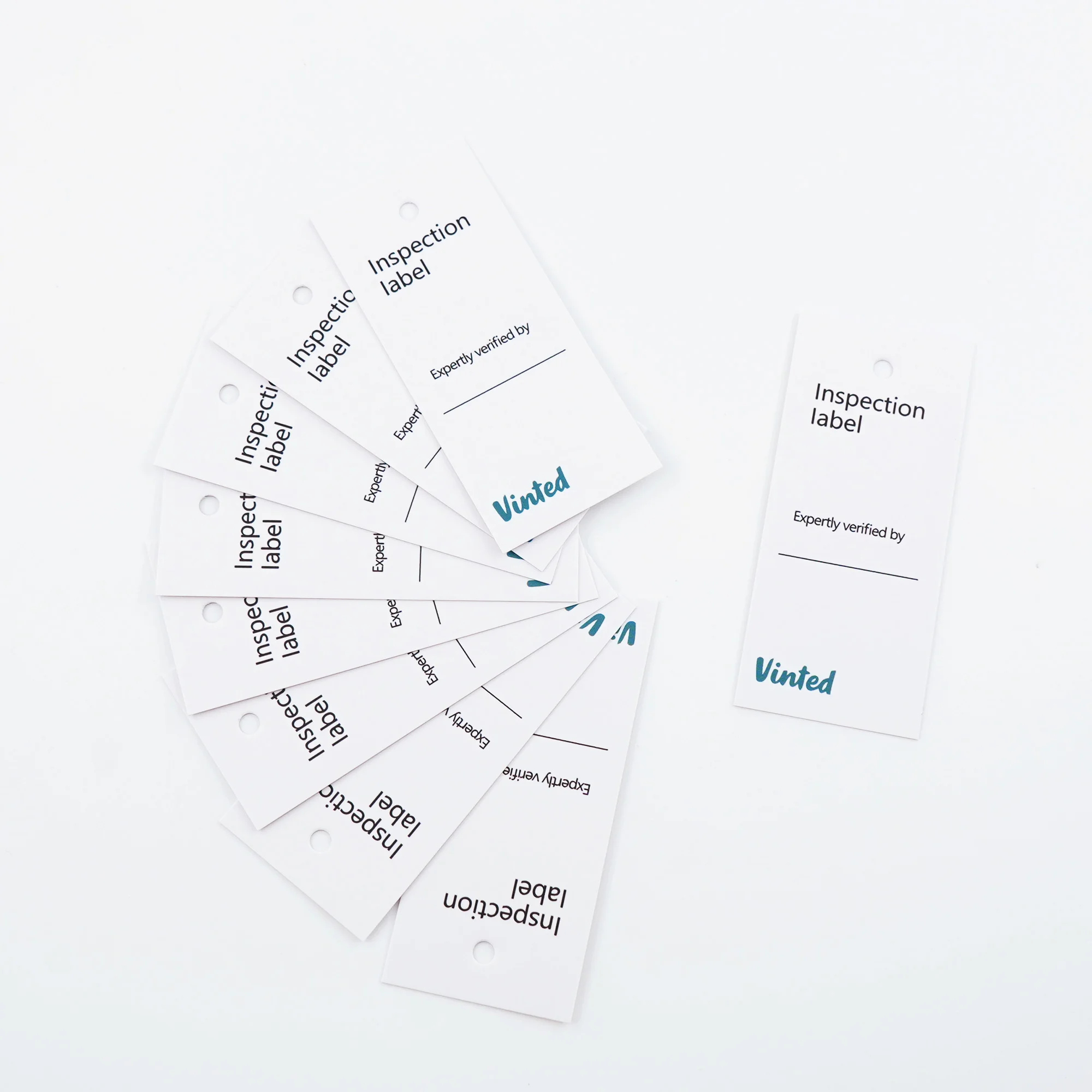 Vinted Custom Printed Durable Eco-Friendly Cloth Garment Hang Tags intended for Printable Label Vinted