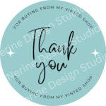 Vinted Danke Aufkleber, Kreis Small Business Verpackungsetiketten Pertaining To Digital Or Printable Label Vinted