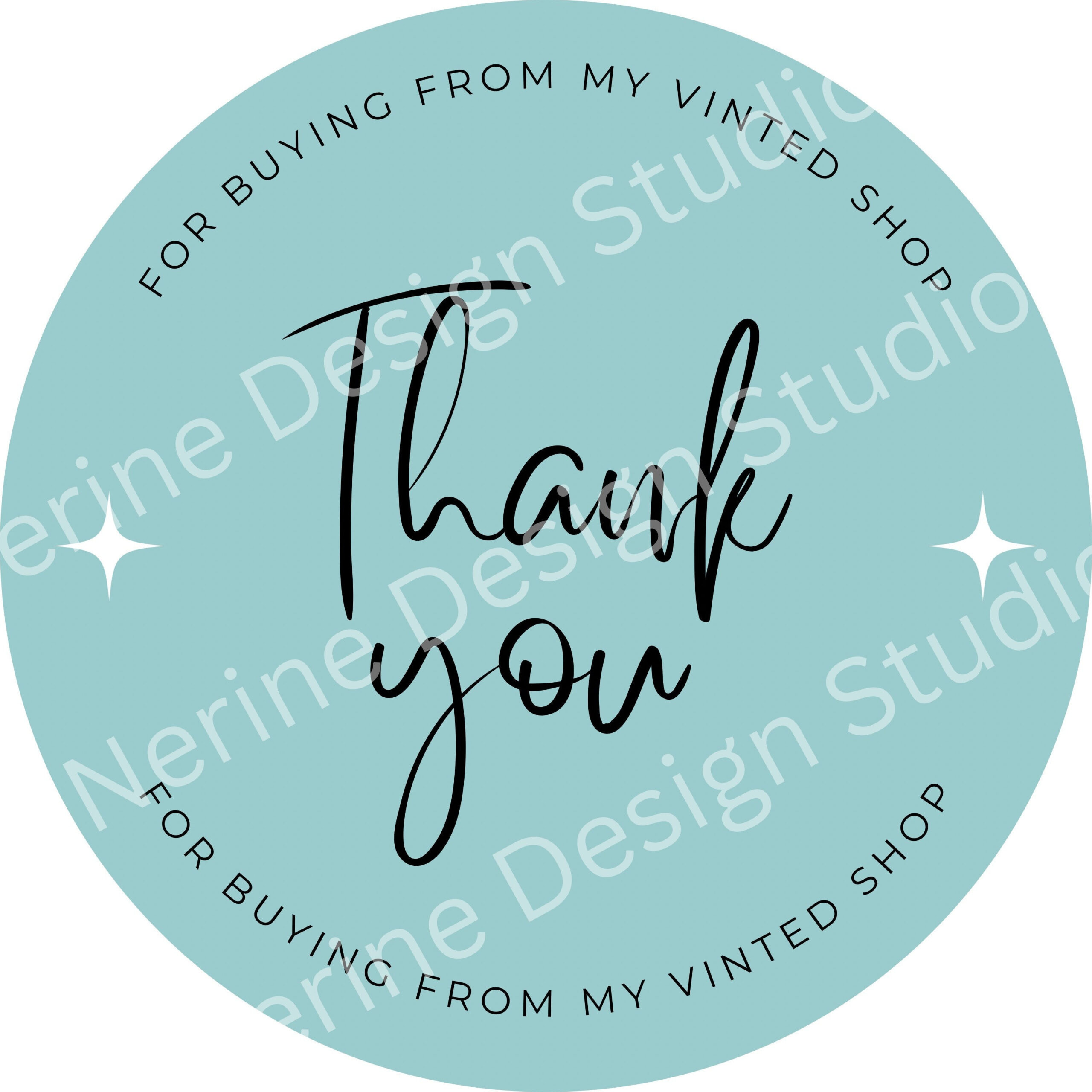 Vinted Danke Aufkleber, Kreis Small Business Verpackungsetiketten pertaining to Digital Or Printable Label Vinted
