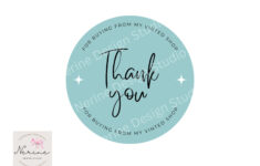 Vinted Thank You Stickers, Circle Small Business Packaging Labels regarding Printable Label Vinted