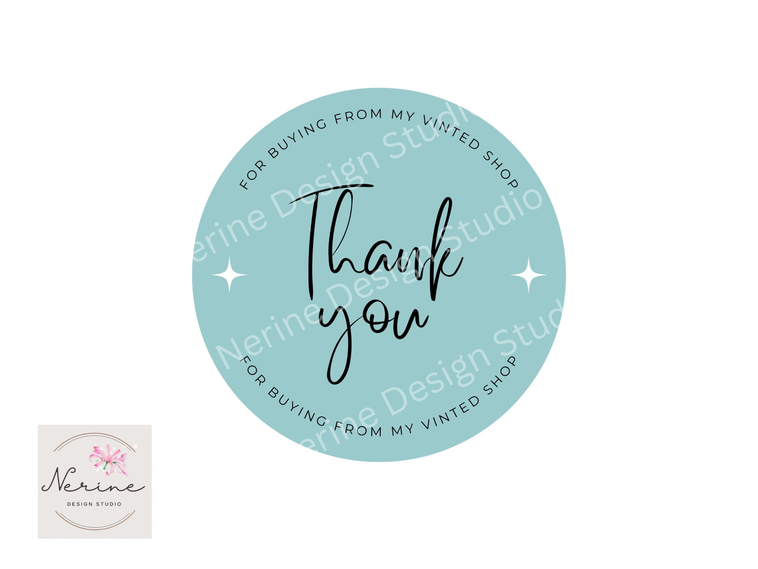 Vinted Thank You Stickers, Circle Small Business Packaging Labels regarding Printable Label Vinted
