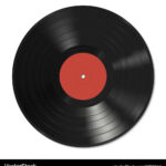Vinyl Record With Red Label Royalty Free Vector Image With Free Printable Vinyl Record Label Template