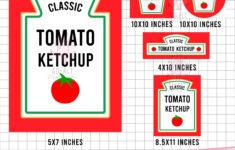 Vorlage Tomatensauce Und Senf, Ketchup Und Senf Svg, Gruppe Gewürz pertaining to Heinz Ketchup Label Printable