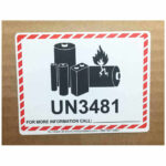 Warehouse Un3481 Caution Lithium Battery Labels   Instocklabels For Un3481 Label Printable