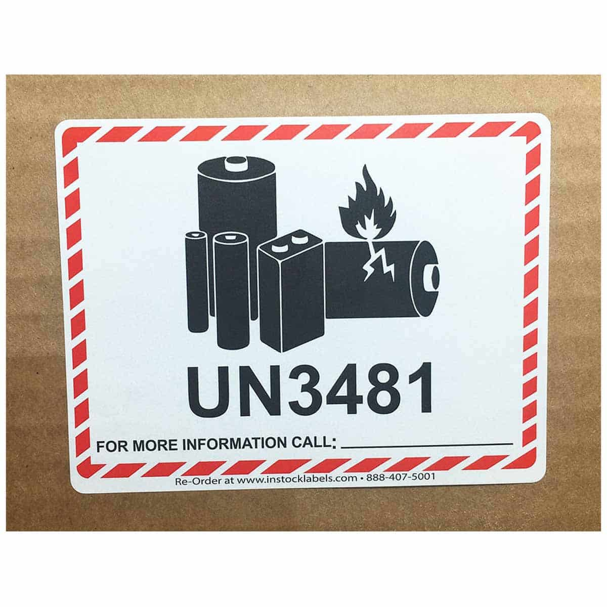 Warehouse Un3481 Caution Lithium Battery Labels - Instocklabels for Un3481 Label Printable