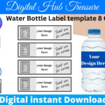 Water Bottle Bundle Label Template Instant Download Personalized With Regard To Printable Water Bottles Labels