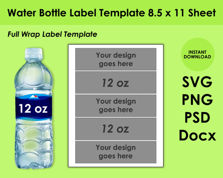 Printable Water Bottles Labels