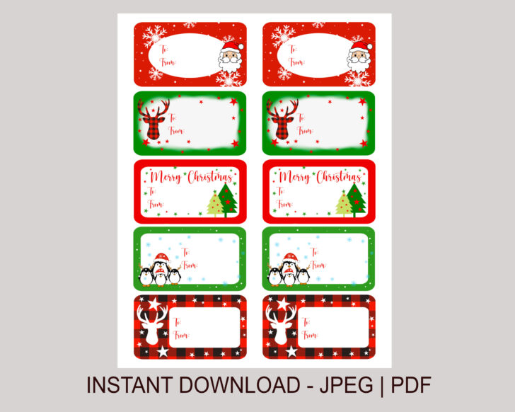 Printable Christmas Labels