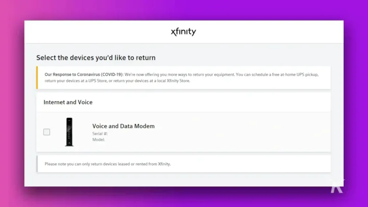 Xfinity Return Label Printable