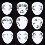 White Body Painting Stencils Animal Print Face Tattoo Face Paint With Free Printable Face Painting Stencils
