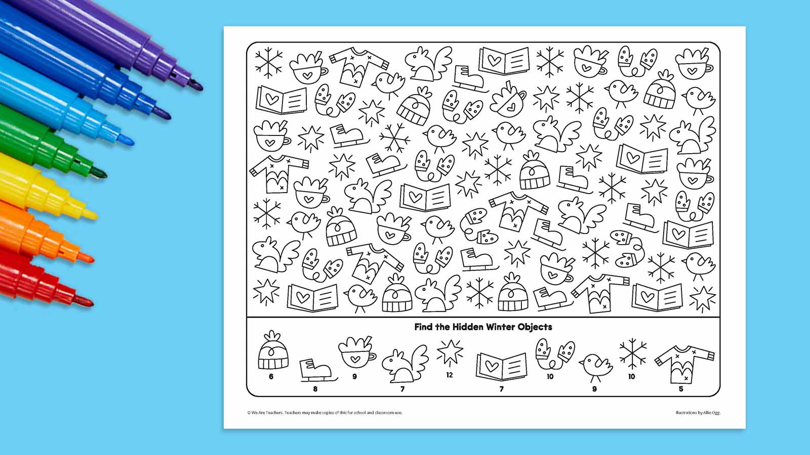 Winter Seek-And-Find: Free Printable Activity within Free Printable Seek and Find