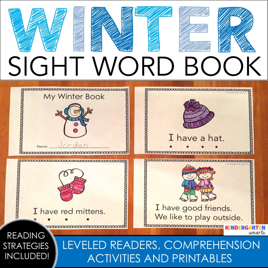 Winter Sight Word Book With A Freebie - Kindergarten Smarts inside Free Printable Sight Word Books
