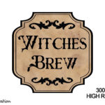 Witches Brew Label Sublimation Design Png | Halloween Label Pertaining To Printable Witches Brew Label
