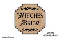 Witches Brew Label Sublimation Design Png | Halloween Label throughout Witches Brew Printable Labels