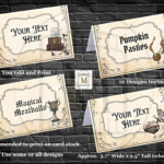 Wizard Food Label/Food Tents/Candy Labels Editable · Major Gates For Printable Harry Potter Food Labels