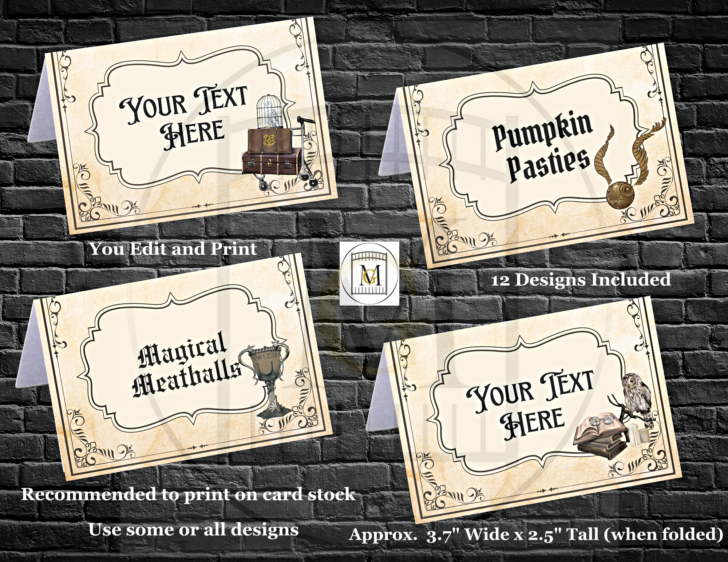 Printable Harry Potter Food Labels