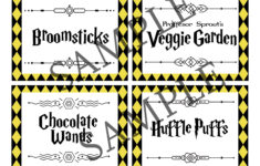 Wizard Party Food Labels Digital Download Printable, Magic School regarding Harry Potter Printable Food Labels